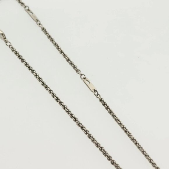 LOUIS VUITTON DJ Vocabulary Necklace metal Silver M69458 LV Auth 138915 - Picture 7 of 16